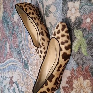 YSL Leopard Flats